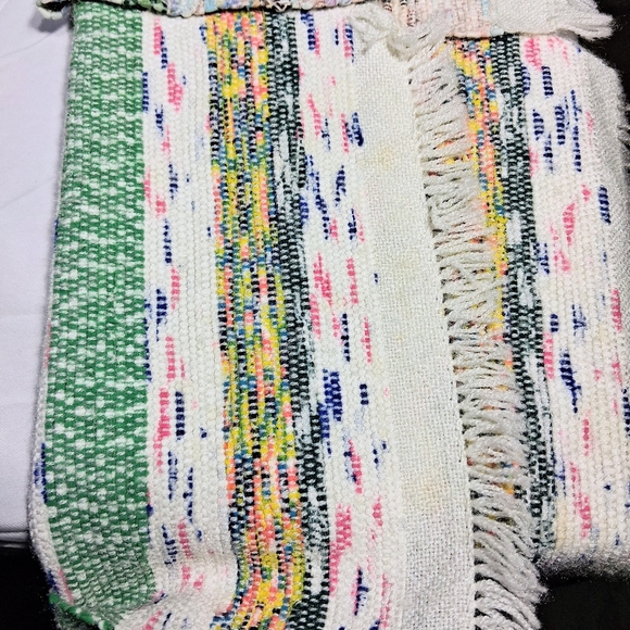 Set Of 4 Cottagecore Cotton Handwoven 12" X 18" Vintage Frilly Placemats - Picture 3 of 12